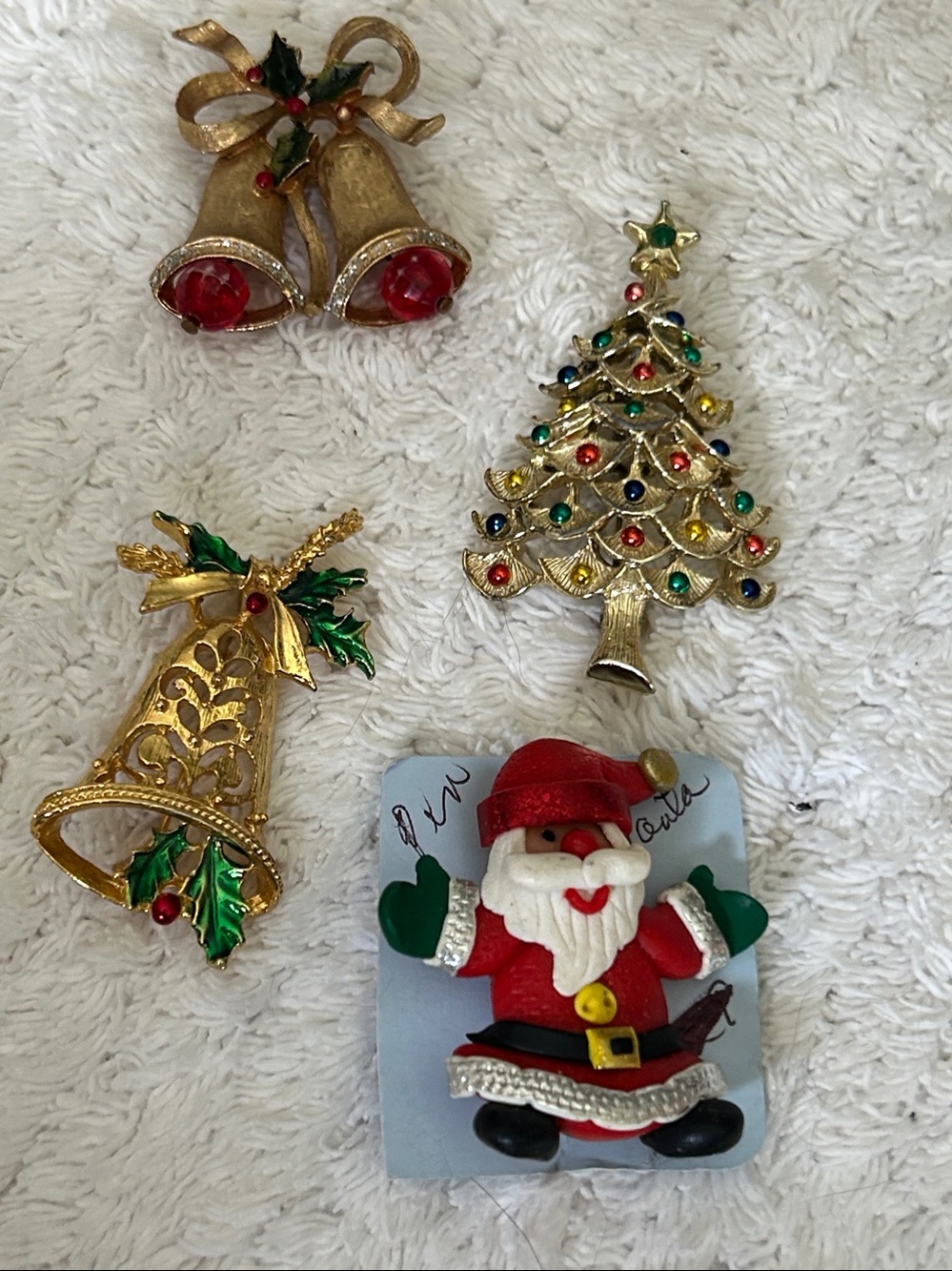 Vitange Christmas Brooches.